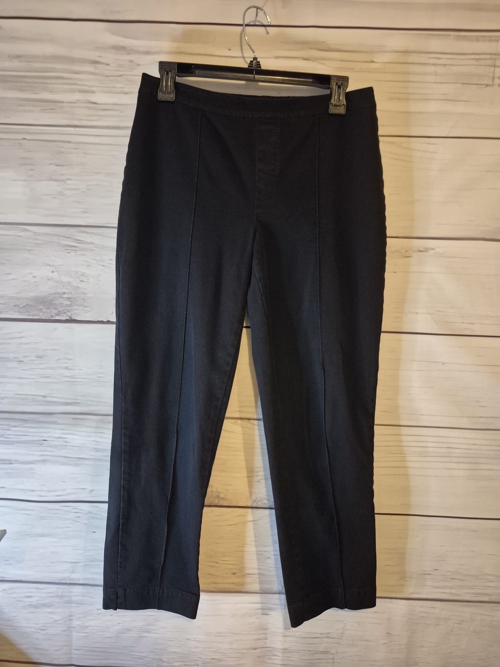 Isaac Mizrahi Black Straight-Leg Women's Pants